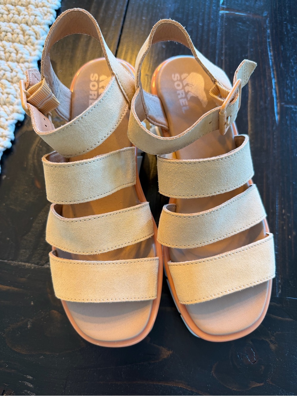 SOREL Joanie III wedge sandals never worn size 7
